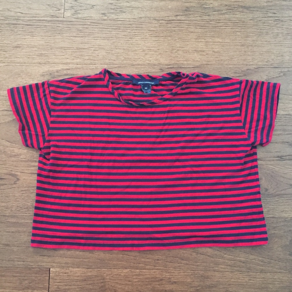 French Connection women’s black and red box tee
